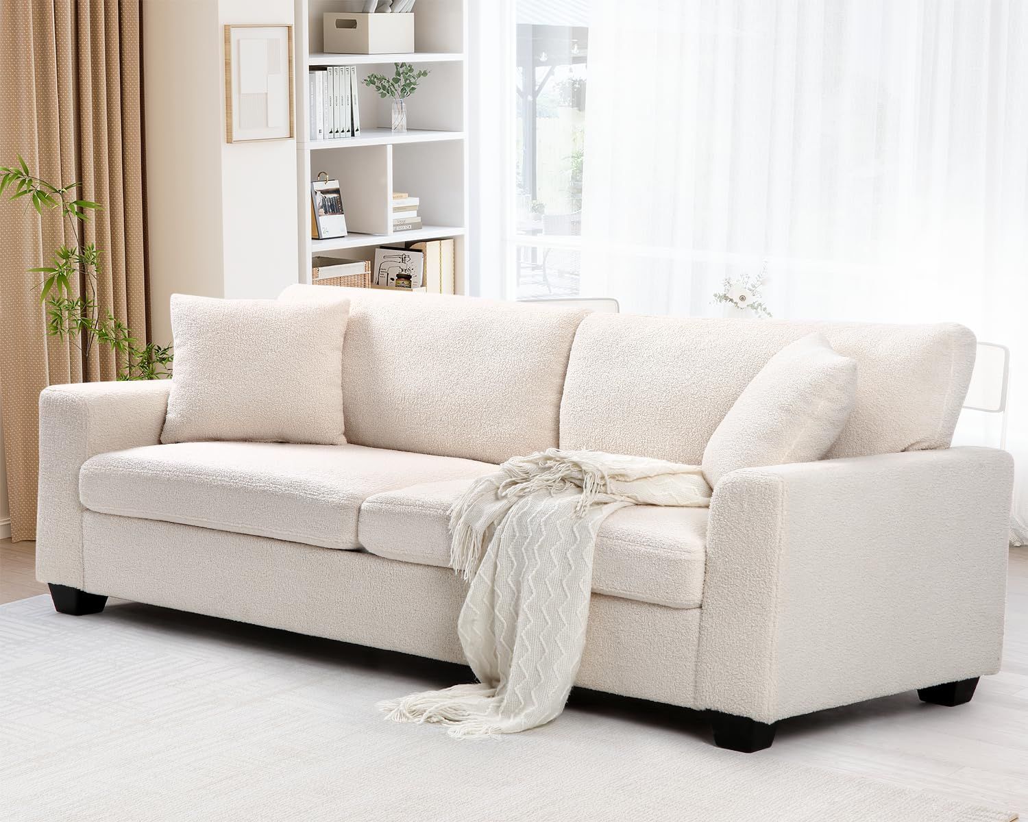 Amazon.com: Gaomon Couch For Living Room 83-Inch Comfy Sofa Couch 3 ... within Understanding the Comfort and Durability of a 99-Inch Beige Sofa in Desert Climates