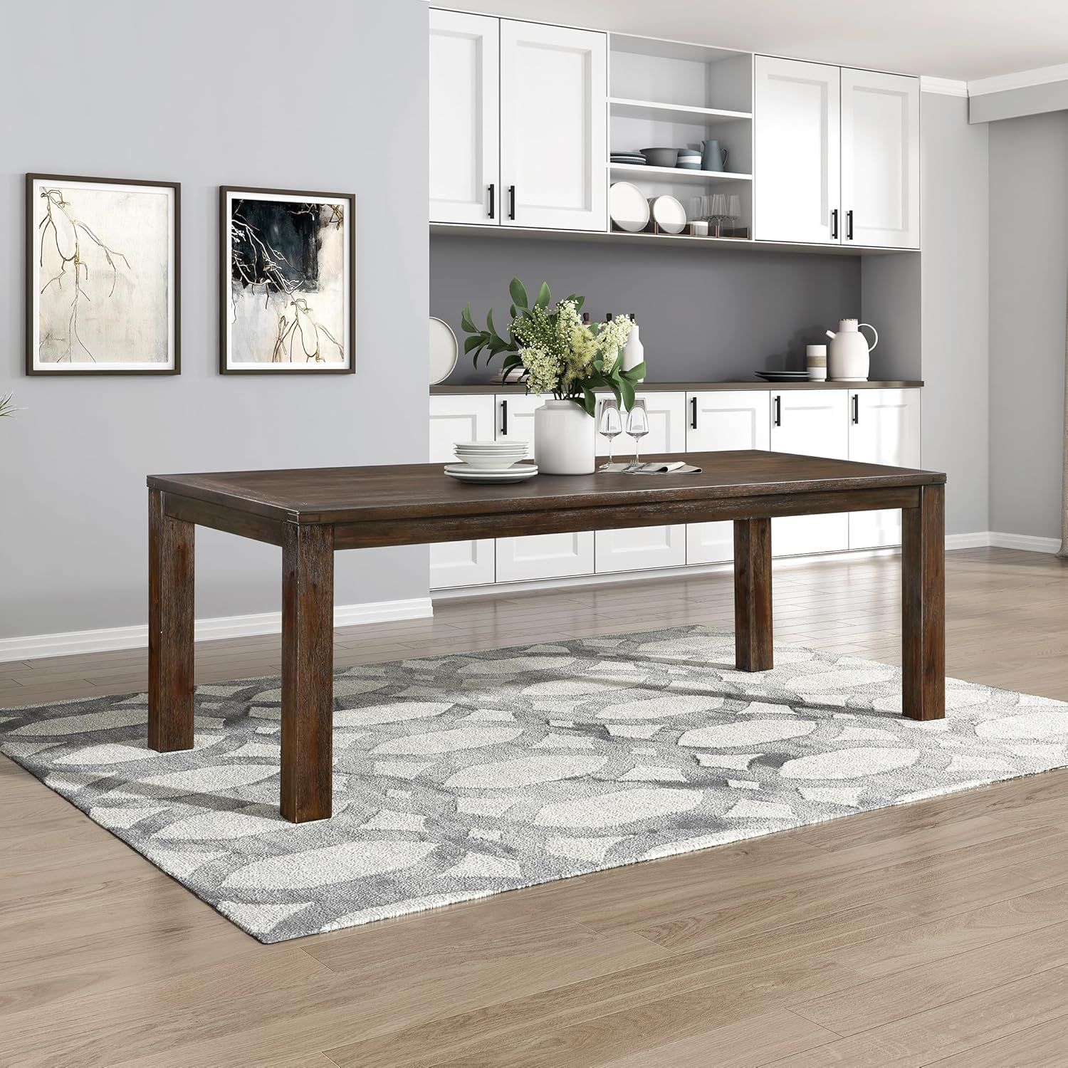 Amazon.com - Lexicon 79" Dining Table For 8, Modern Rectangular Dining ... regarding