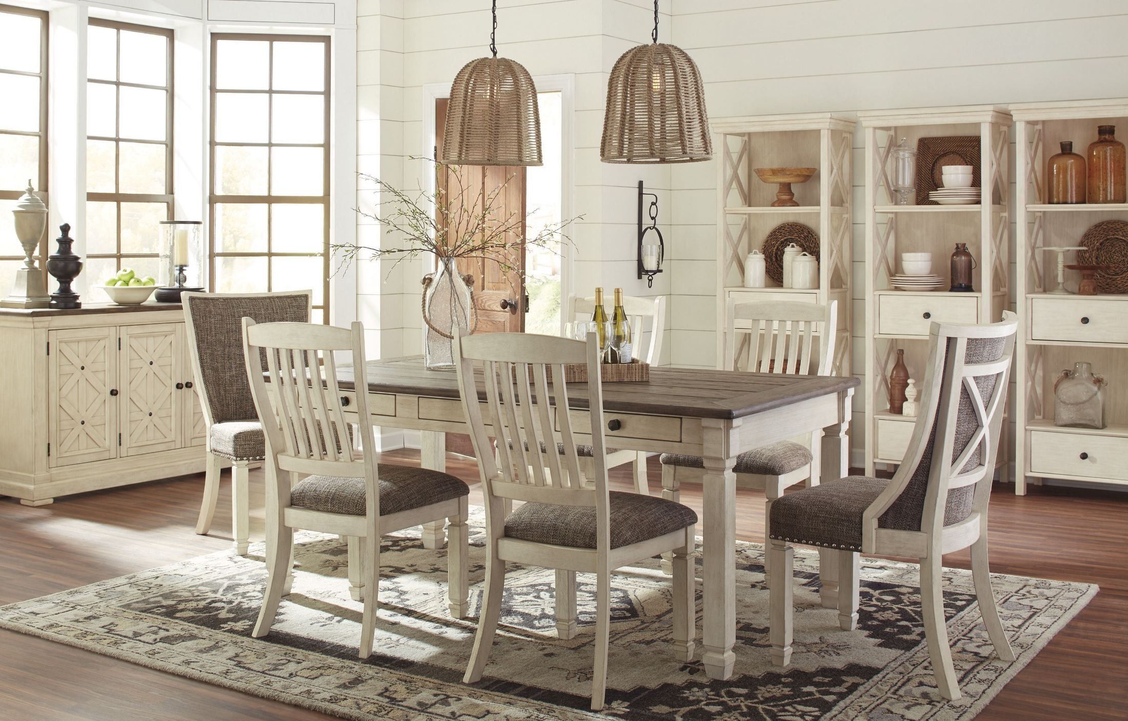 Bolanburg White And Gray Rectangular Dining Room Set, D647-25, Ashley within Navigating the Features of the Bolanburg Rectangular Dining Set D647-25