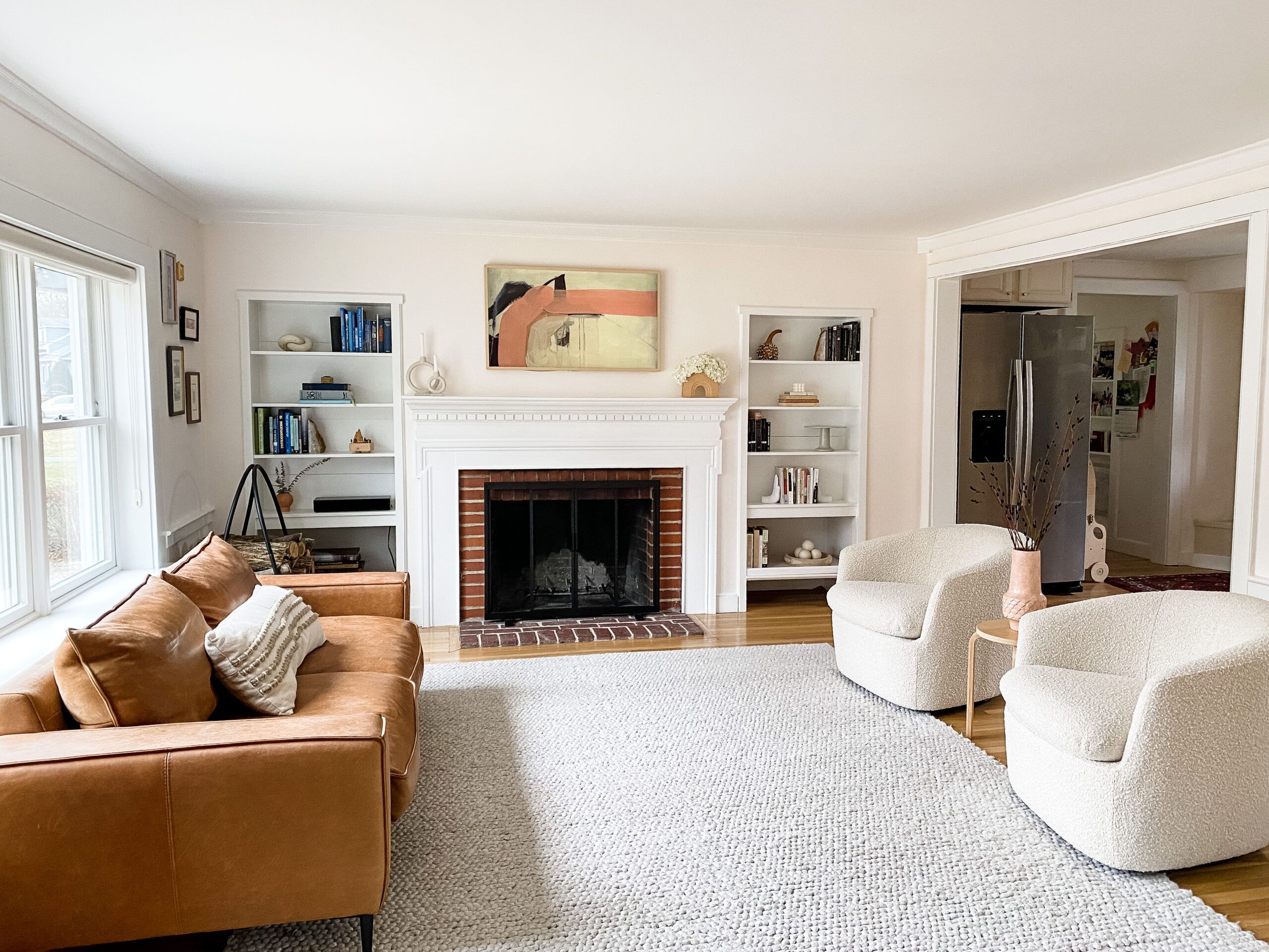 Boucle Living Room Update - One Brass Fox intended for