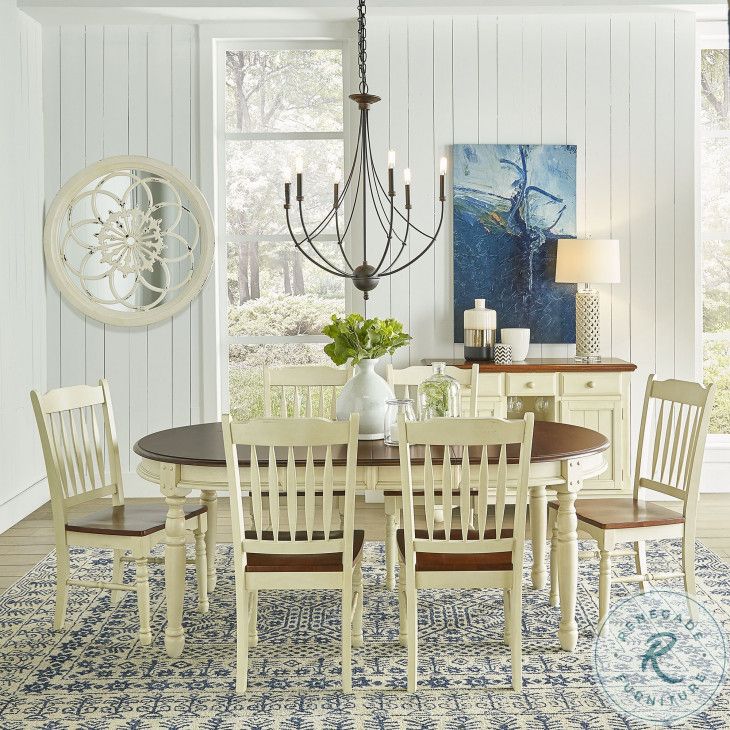 British Isles 76" Merlot Buttermilk Extendable Oval Dining Table ... intended for Crafting the Heart of Your Home Understanding the British Isles Oval Dining Table