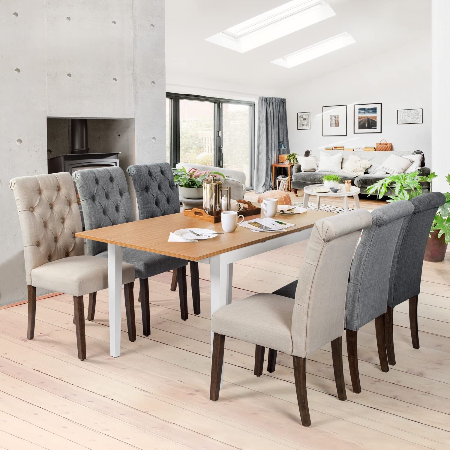 Buy Modern Style Extendable Dining Table, 63 Inch Rectangular Dining ... in