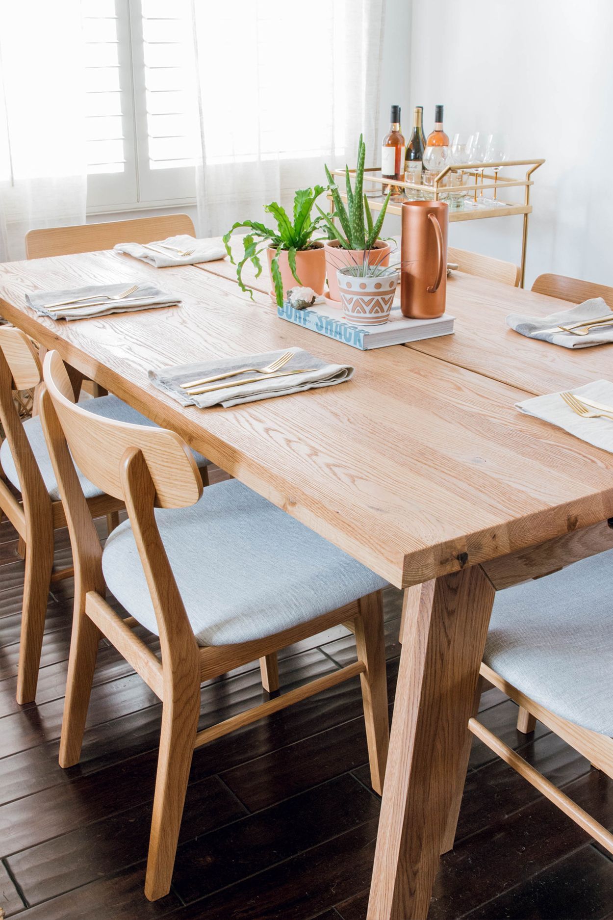 "Choosing This Beautiful Light Colored, Minimalist Style Wooden Table ... throughout Choosing the Right Oak Dining Table How Silas Stands Out