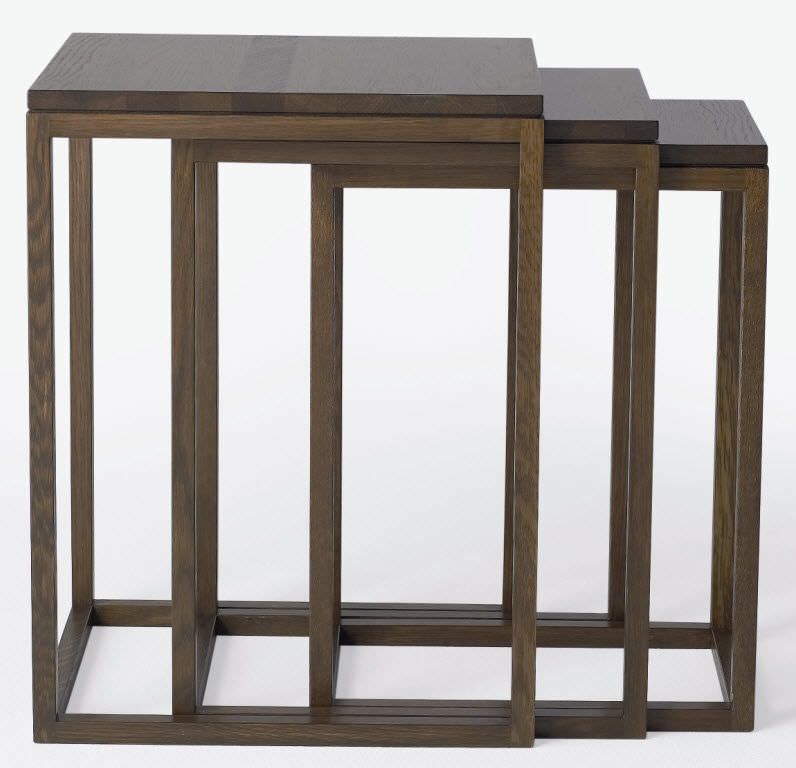 Contemporary Nesting Tables - Trio - Karl Andersson - Oak / Walnut / Beech throughout
