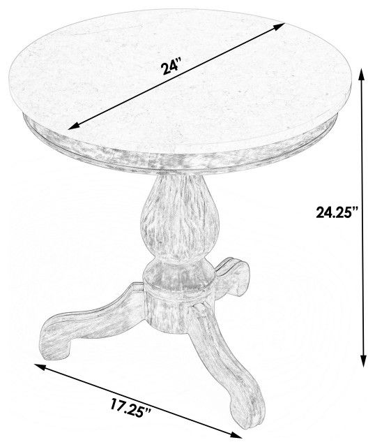 Danielle Marble 24" Pedestal Side Table - Traditional - Side Tables And ... with regard to Unveiling the Timeless Elegance of the Danielle 44 Inch Pedestal Marble Dining Table