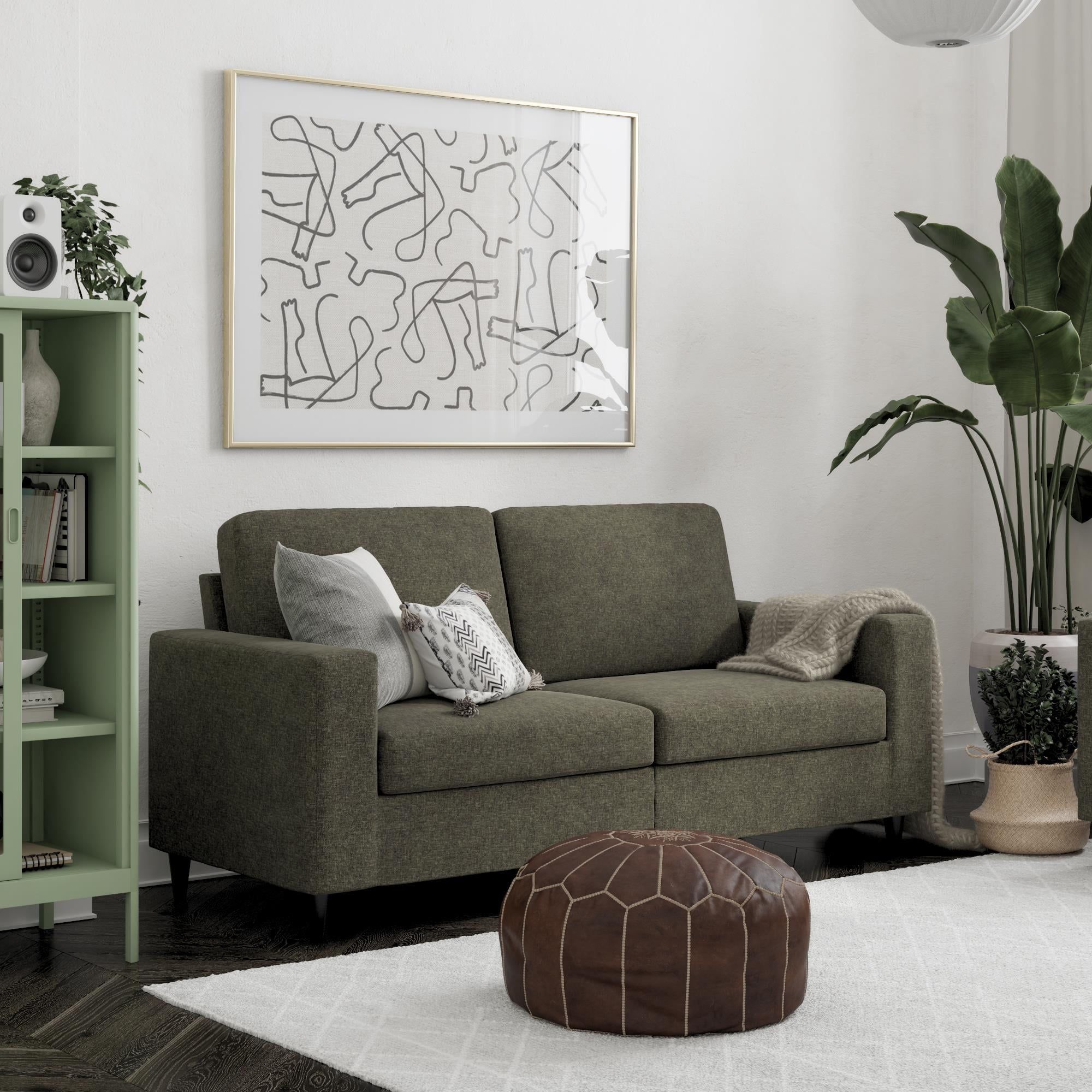 Dhp Cooper 3 Seat Sofa, Living Room Furniture, Gray Linen - Walmart.com for Creating Cozy Moments with the Cooper Dark Gray Linen Sofa
