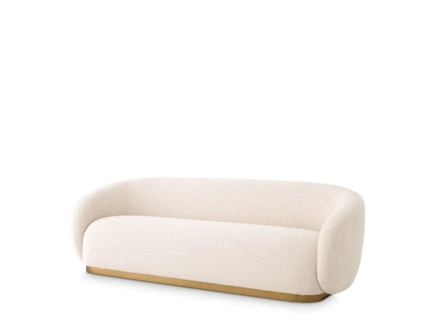 Eichholtz Sofa 'Brice' - Bouclé Cream - Wilhelmina Designs throughout