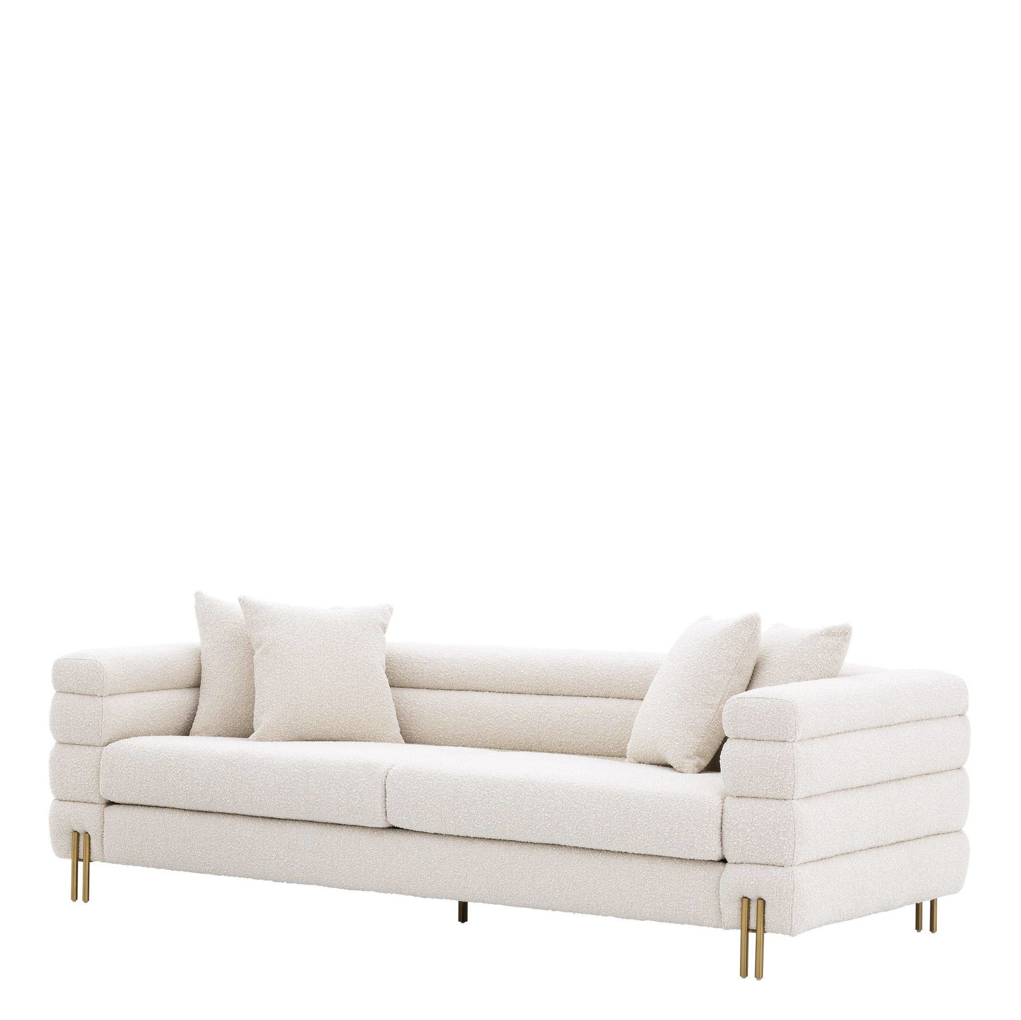 Eichholtz Sofa ‘York’ - Bouclé Creme - Wilhelmina Designs within