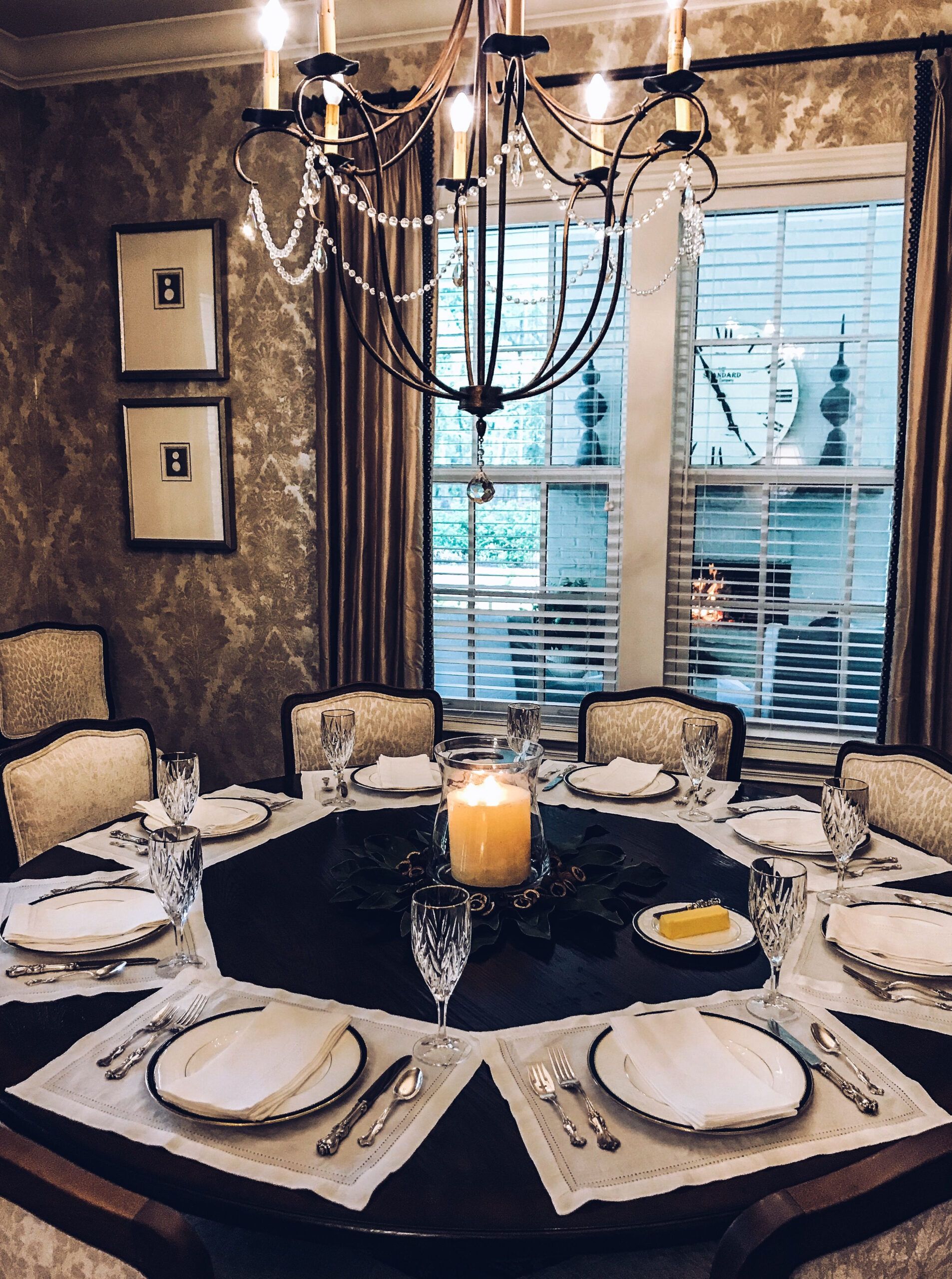 Elegant Glam Dining Room in