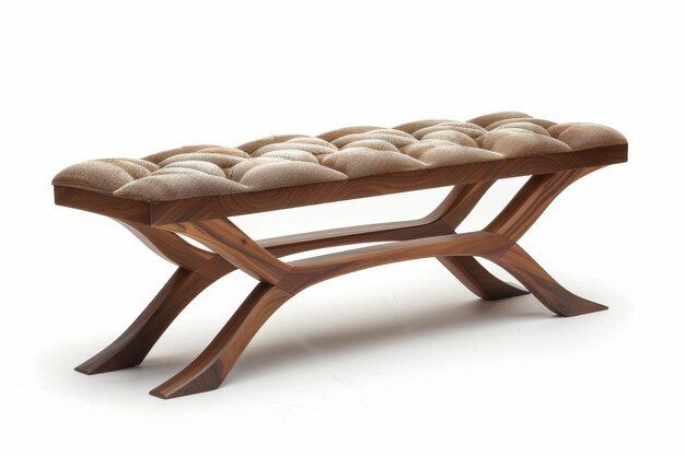 Elegant Tufted Bench With A Wooden Base Of Curved Legs Perfect For ... regarding Unpacking the Versatility of Small Benches in Modern Living Spaces