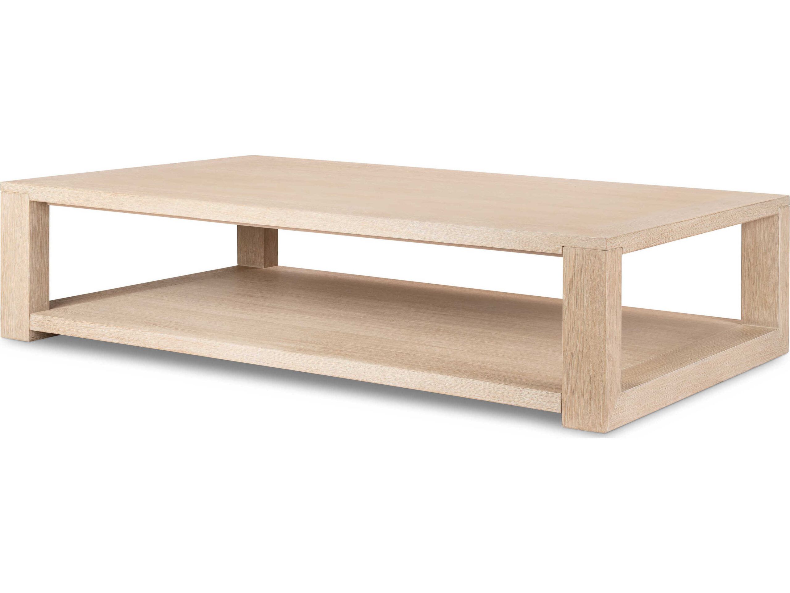 Four Hands Irondale Thomas Rectangular Wood Bleached Oak Veneer Solid ... with regard to