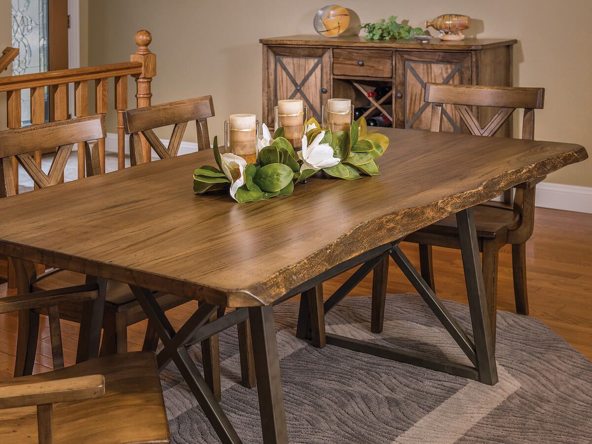 Gaffney Live Edge Table - Modern Dining &Amp; Kitchen in Transform Your Dining Room with a Statement Live Edge Table