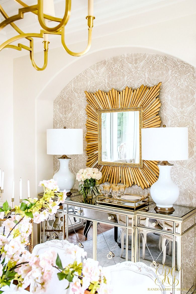 Glam Transitional Dining Room Reveal - Randi Garrett Design intended for From Intimate to Grand The Versatility of the Frost Glam Dining Experience