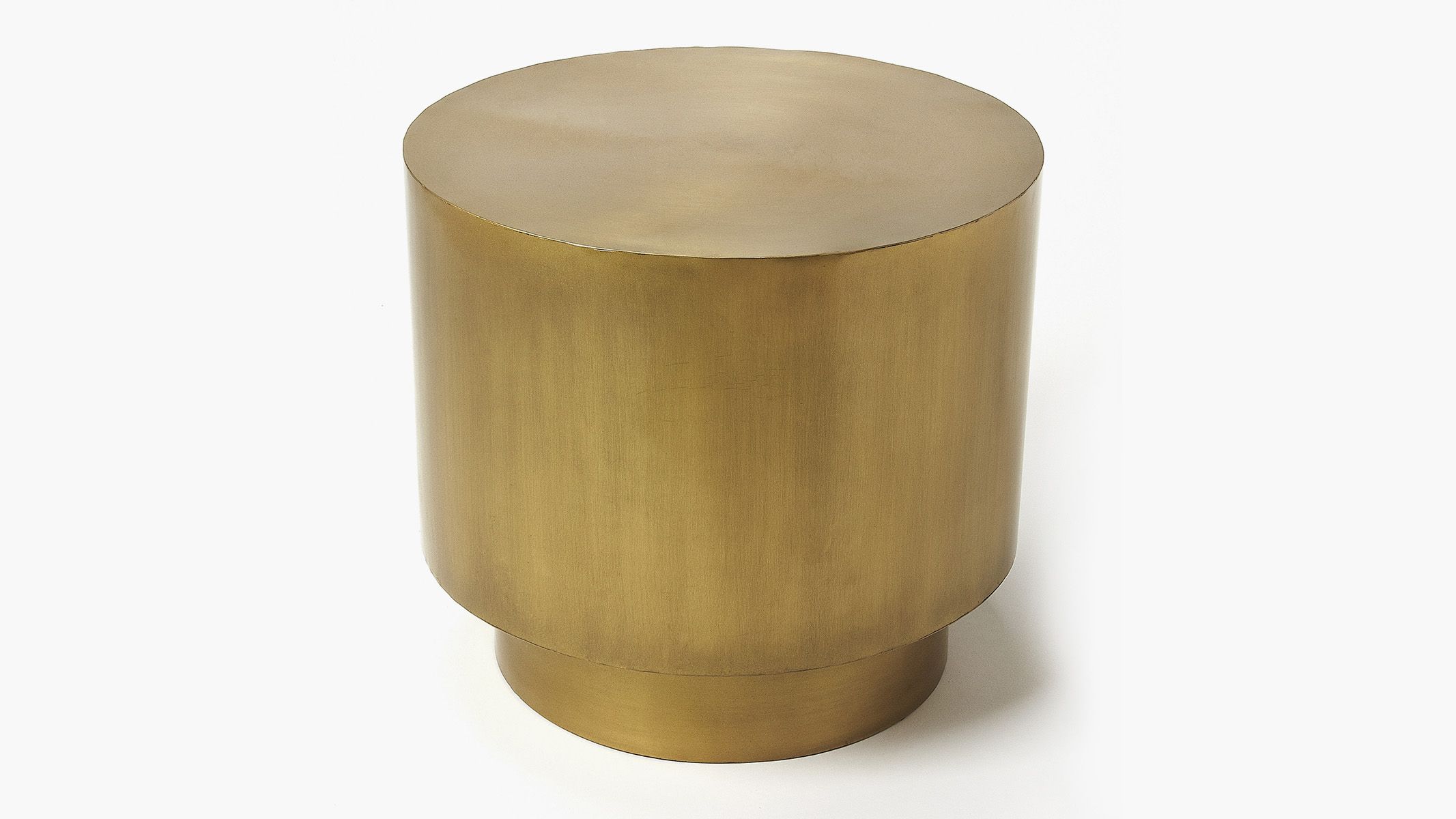 Gold Drum Accent Table | The Inside Furniture with