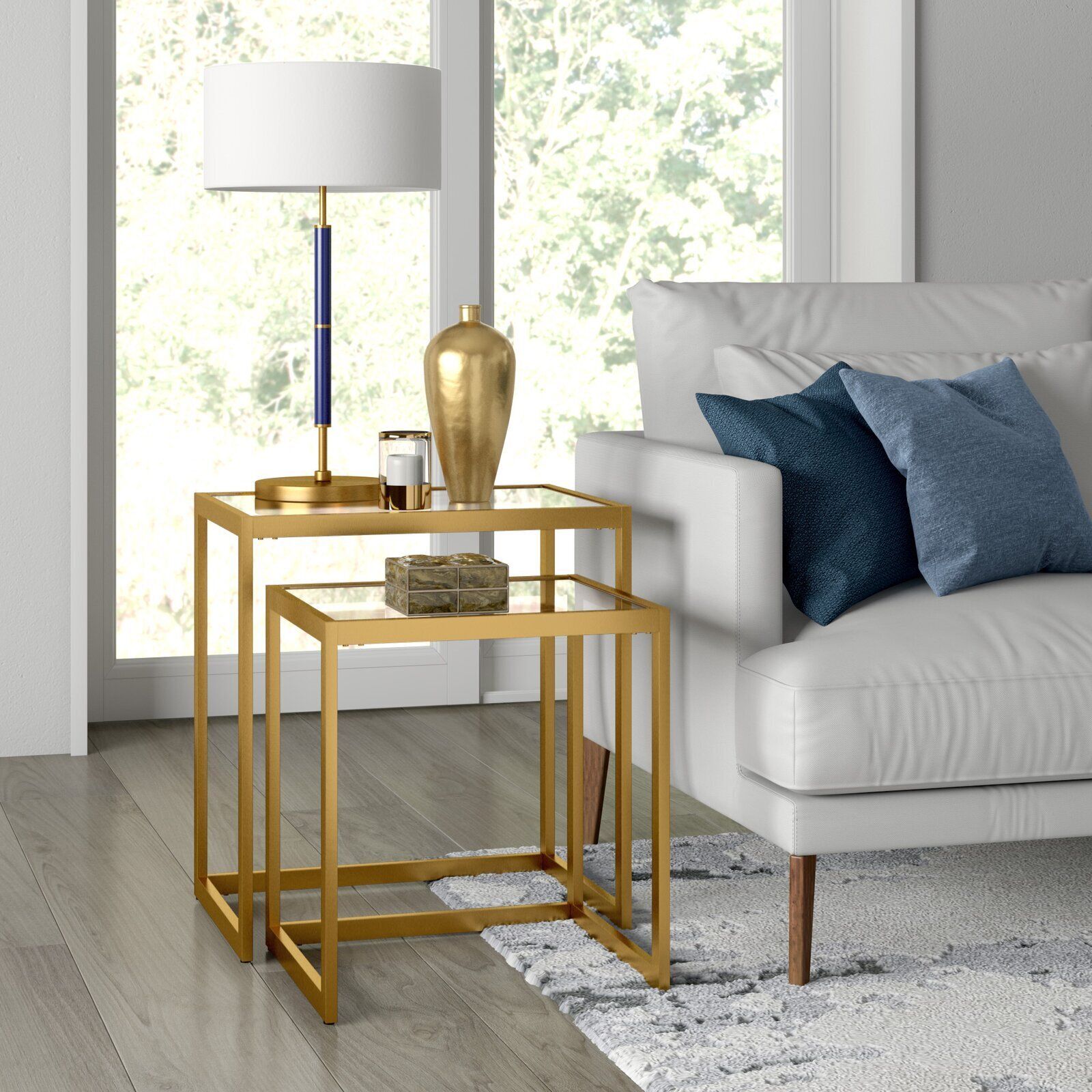 Gold Living Room End Table | Baci Living Room for Why a 2-Piece Gold Round Metal Table Set is a Smart Design Choice