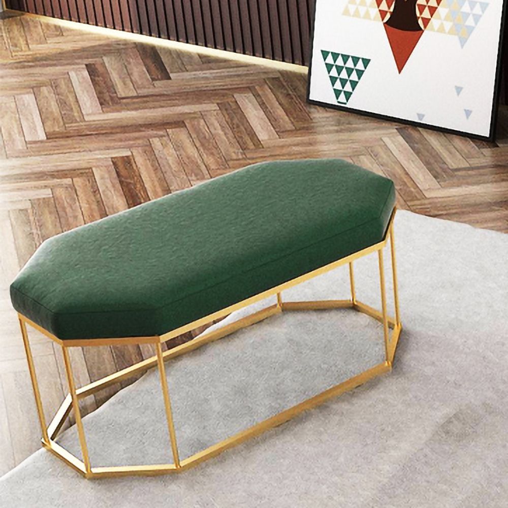 Green Entryway Bench Upholstered Velvet Modern Bench In Gold-Homary for Beyond the Entryway Understanding the Versatility of a Channeled Velvet Bench