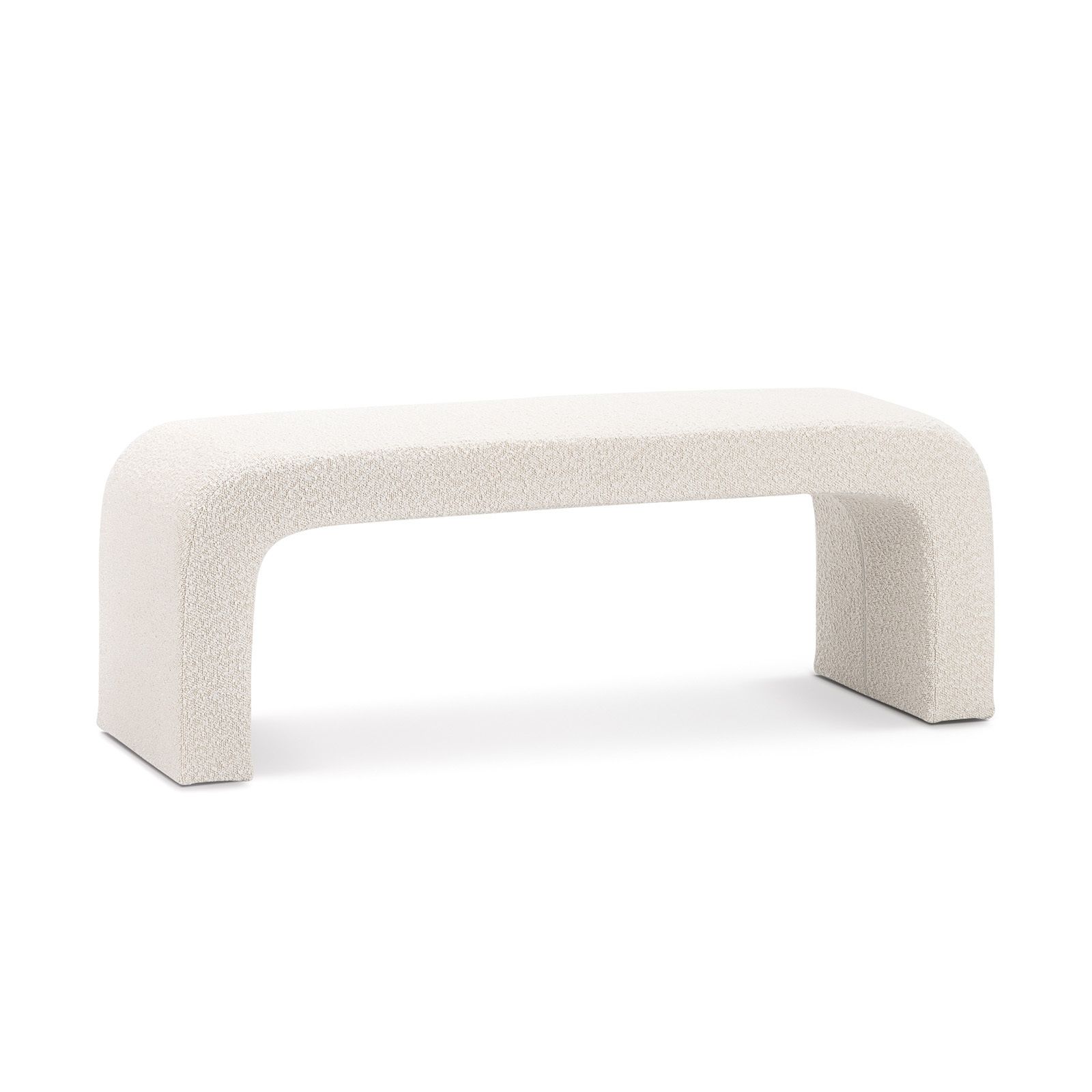 Harper Arch 120Cm Bench Seat, Cream Boucle By L3 Home - Style Sourcebook for A Closer Look at the Wilshire Boucle Bench Cream Black Finish