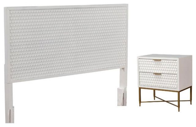 Home Square 2-Piece Set With King Headboard And 2 Drawer Nightstand In ... for From Vision to Reality Designing with the Home Square 2-Piece Set