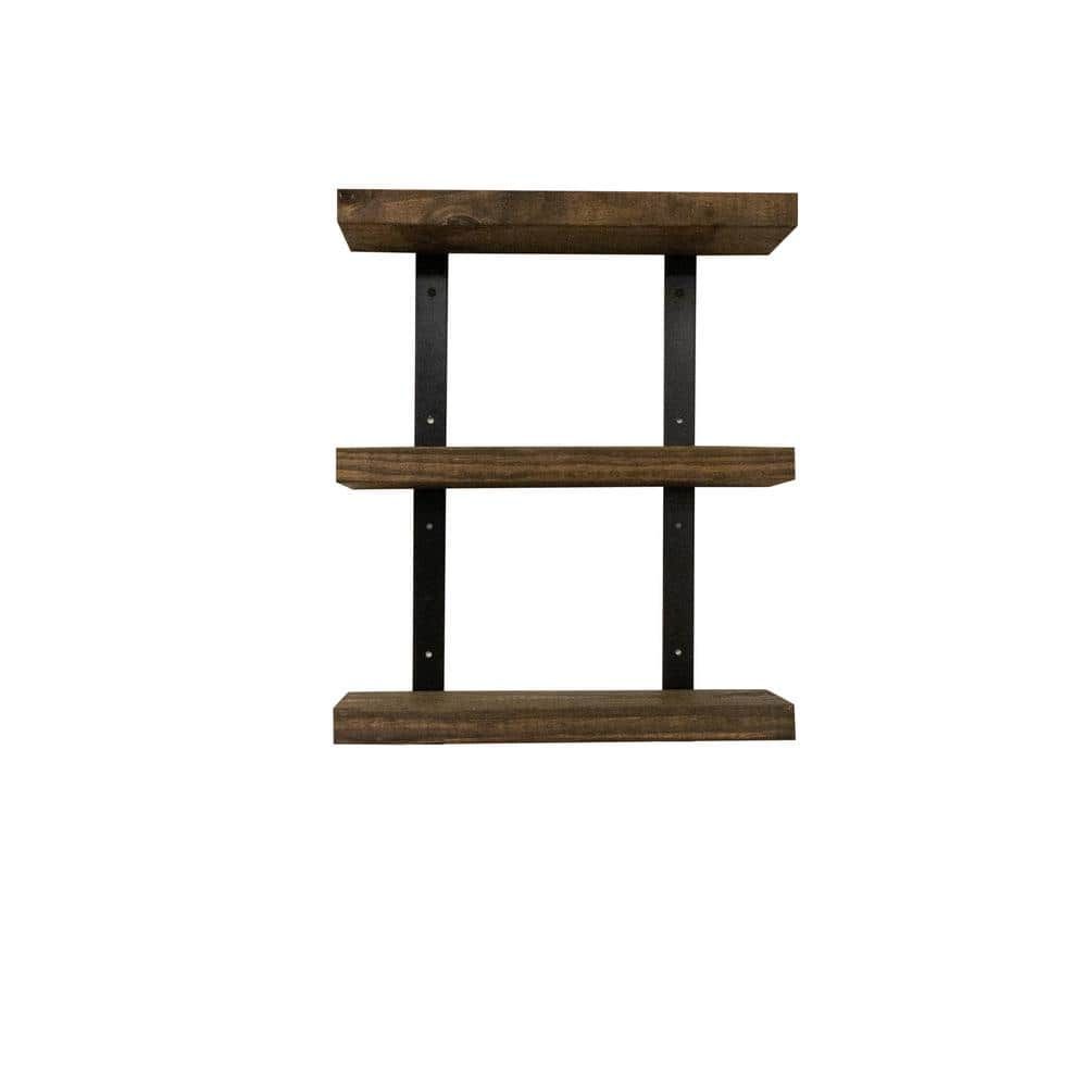 Intrinsic Haven Grace Rustic 20 In. W X 5.5 In. D Dark Brown Pine Wood ... with regard to