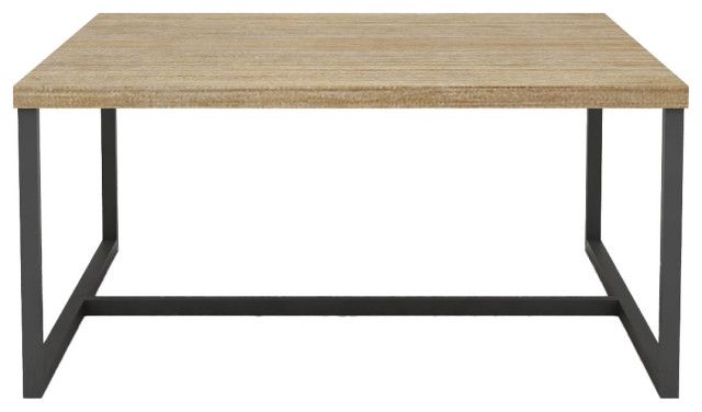 Irondale Square Coffee Table, Light Brown/Gray - Industrial - Coffee ... throughout Unpacking the Design Philosophy of the Irondale Square Coffee Table