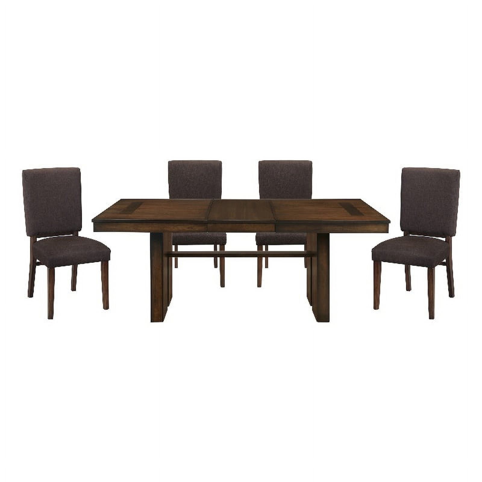 Lexicon 5-Piece Contemporary Wood And Mdf Board Dining Set In Walnut ... for