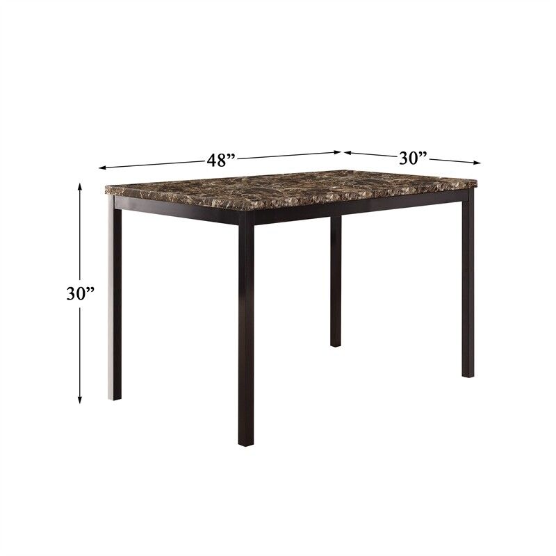 Lexicon Tempe Contemporary Dining Room Table With Faux Marble Top In ... intended for Is the Lexicon Tempe Dining Table Right For Your Home A Deep Dive
