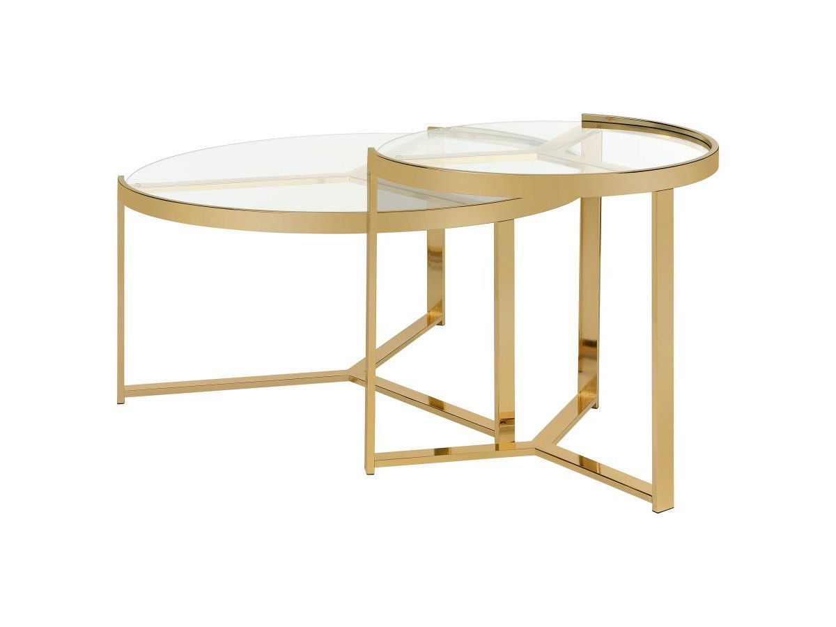 Lillian 2-Piece Gold Finish Coffee Table Set inside Why a 2-Piece Gold Round Metal Table Set is a Smart Design Choice