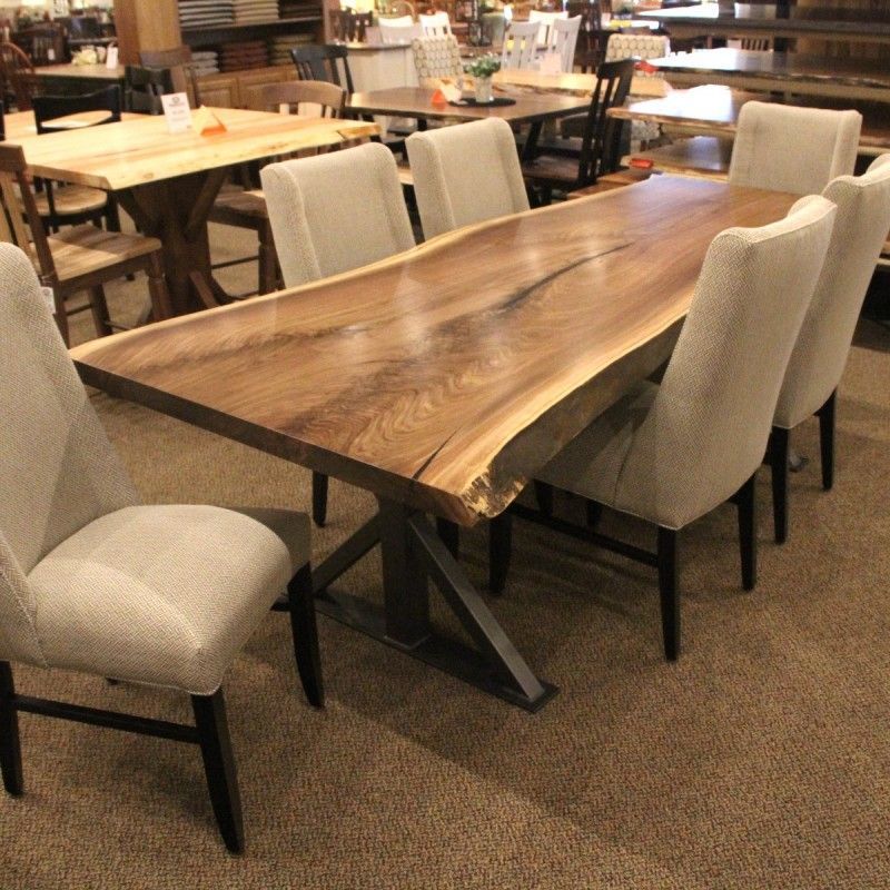 Live Edge Dining Table Set regarding