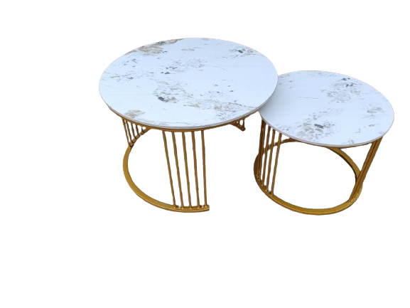 Marble Nesting Tables in A Deep Dive into the Craftsmanship of Bronze and Beige Marble Nesting Tables