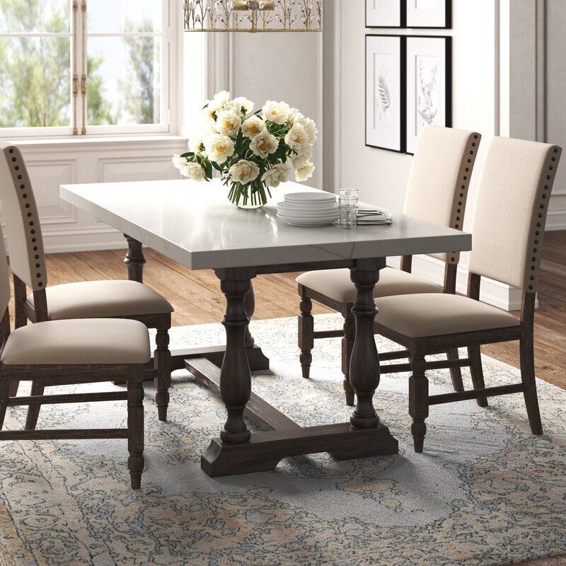 Marble Top Dining Room Table | Foter intended for Selecting the Right Oakhill Natural Dining Table with a Marble Top for Your Home