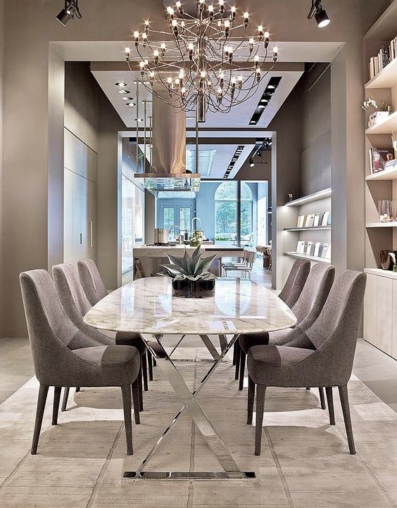 Mesa De Jantar Moderna: 65 Projetos, Dicas E Fotos | Elegant Dining ... inside Designing a Modern Dining Space with a 63 Inch Black Table