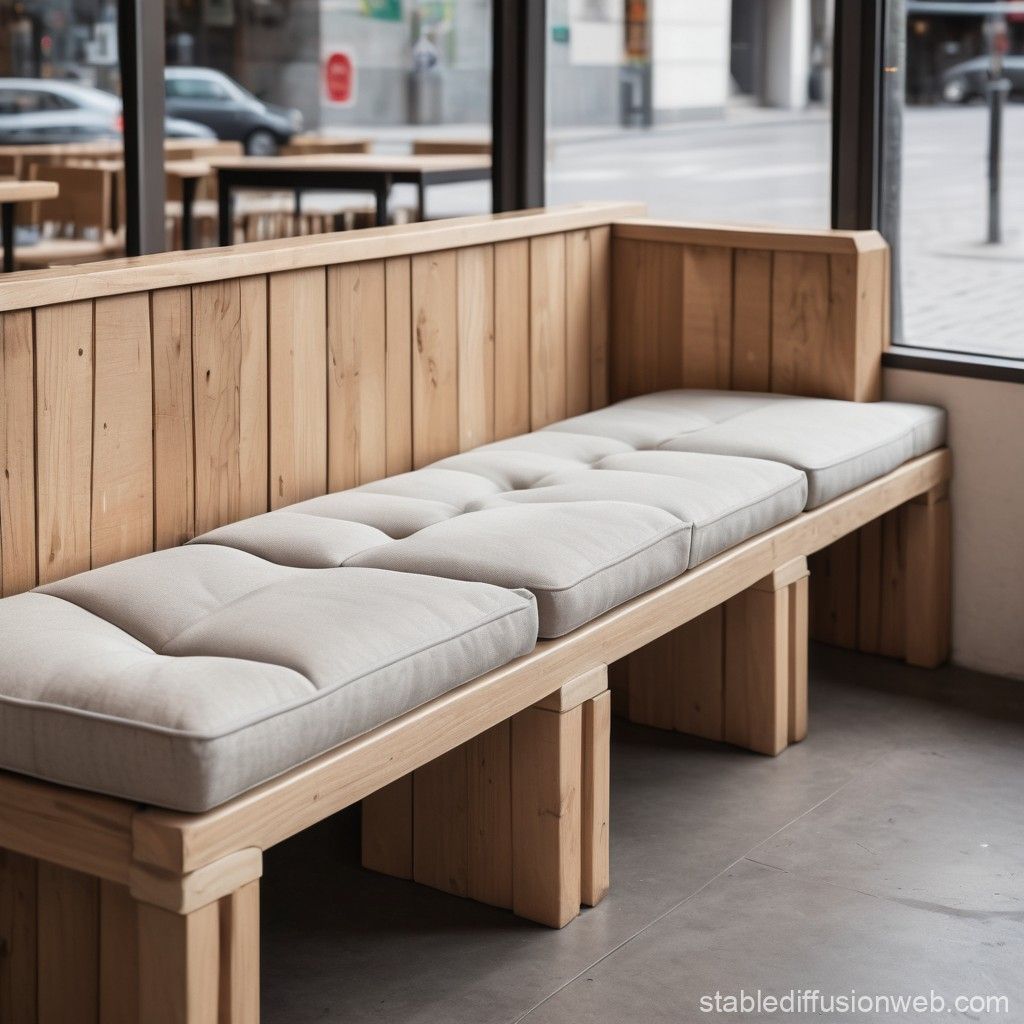 Modern Cafe Bench Design | Stable Diffusion Online in