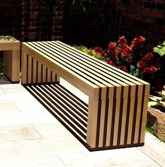 Modern Outdoor Bench with regard to