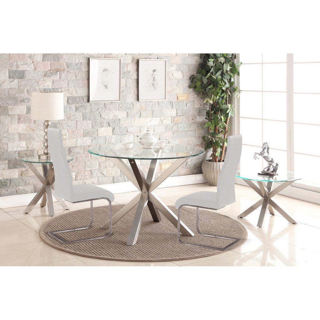 Neto Modern Round Glass Dining Table With Brushed Stainless Steel Base with The Art of Styling a Clear Glass and Stainless Steel Dining Table