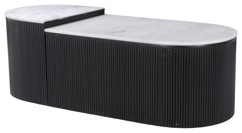 Ormara Coffee Table Set White/Black - Transitional - Coffee Table Sets ... regarding Beyond the Basics Exploring the Functionality of Ormara Side Tables