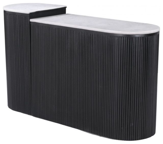 Ormara Console Table Set, 2-Piece, White/Black - Modern - Side Tables ... throughout
