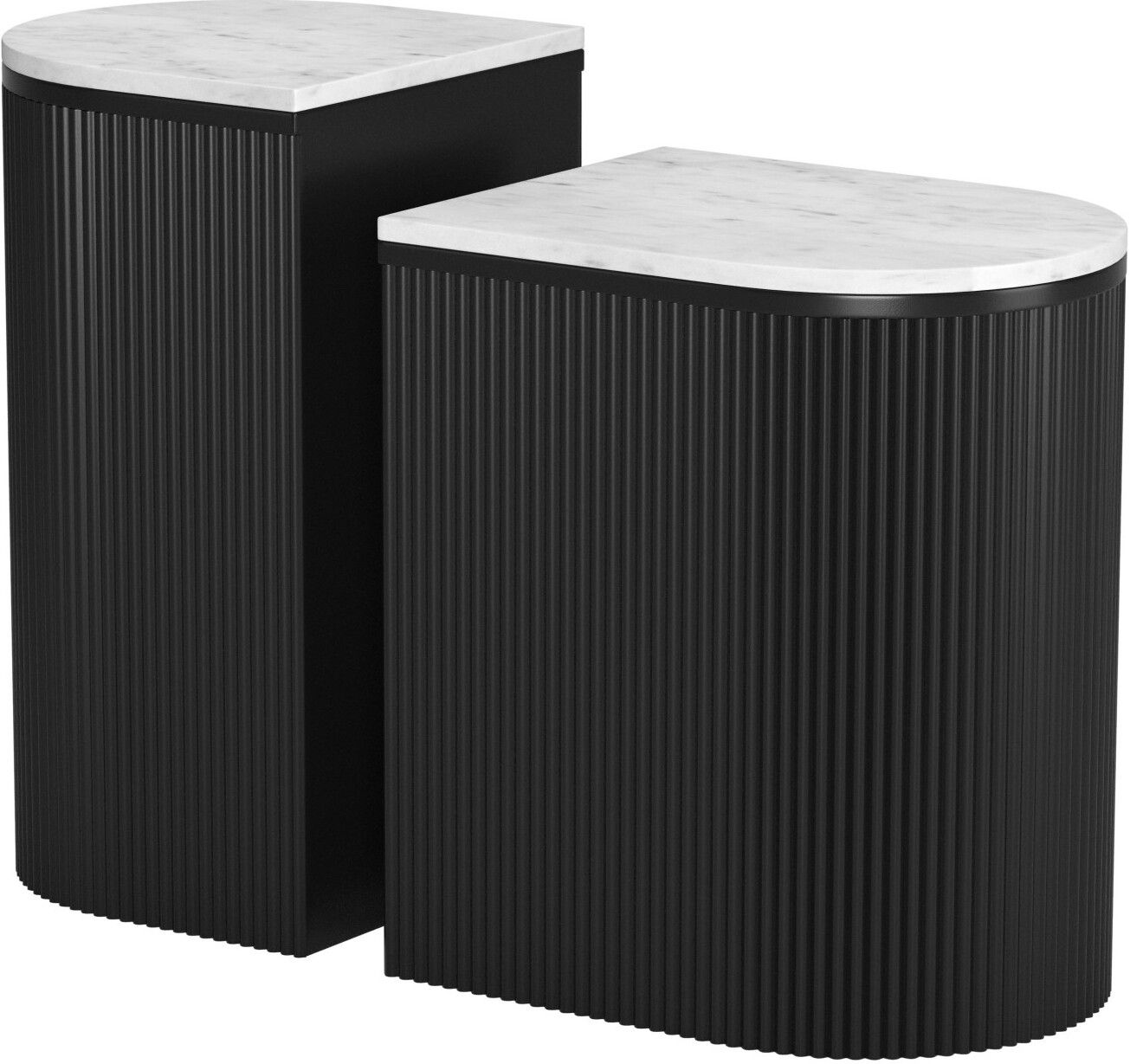 Ormara Side Table Set 2-Piece In White And Black By Zuo Modern ... inside Beyond the Basics Exploring the Functionality of Ormara Side Tables