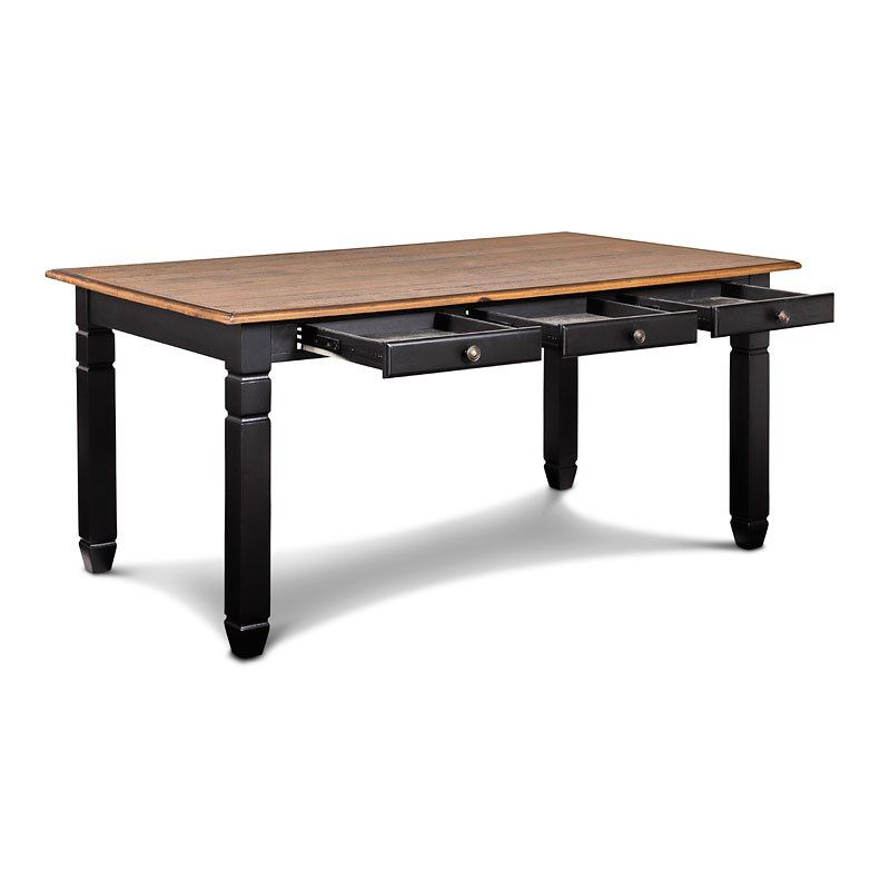 Prairie Point Rectangular Dining Table (Black) New Classic Furniture ... regarding