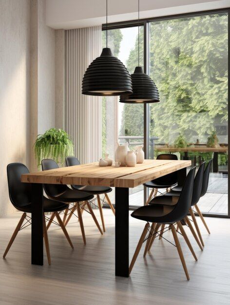 Designing a Modern Dining Space with a 63 Inch Black Table