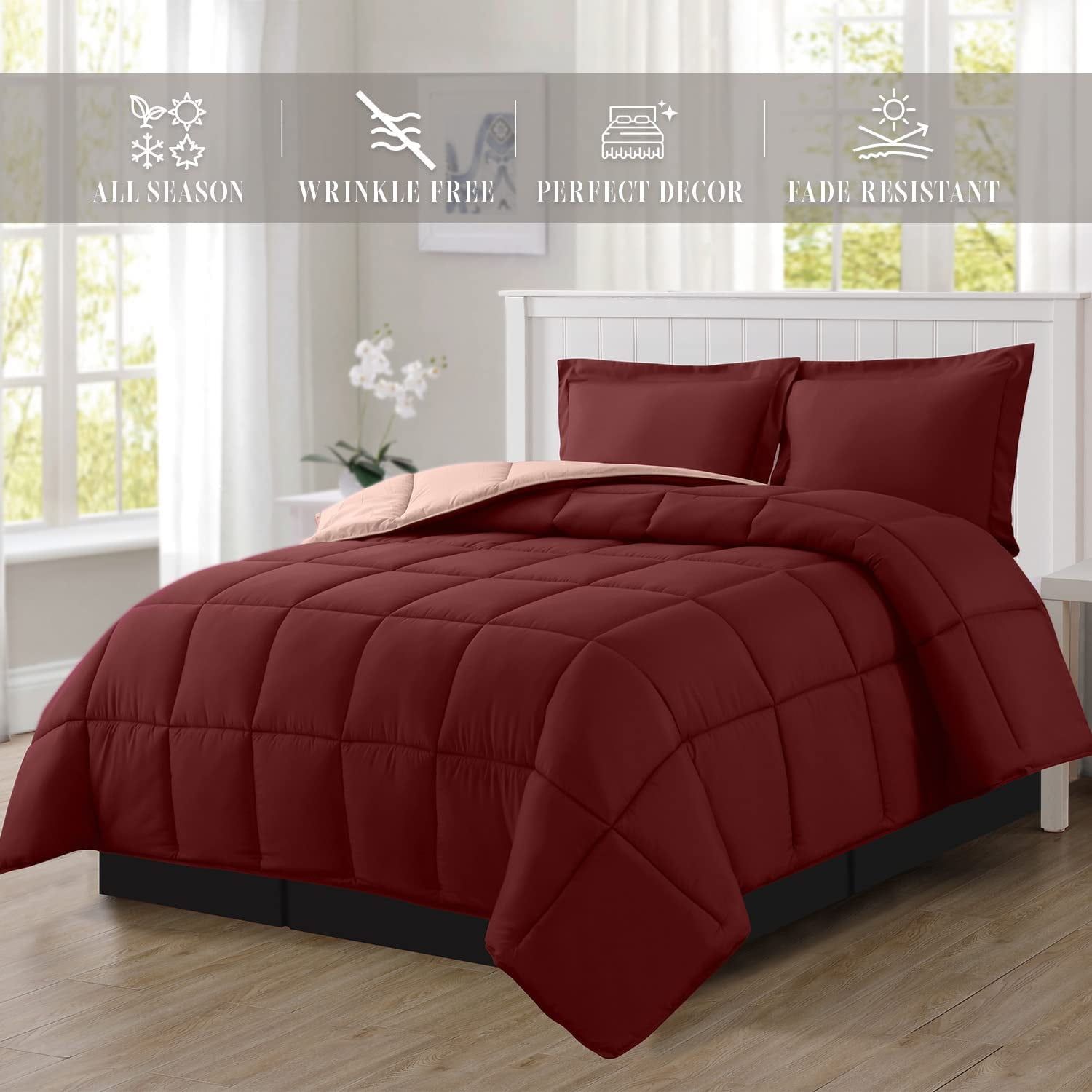 Reversible 3-Piece Comforter Set With Matching Shams, Two Colors In One ... within Beyond the Box The Versatility of the Nayeli 3-Piece Set