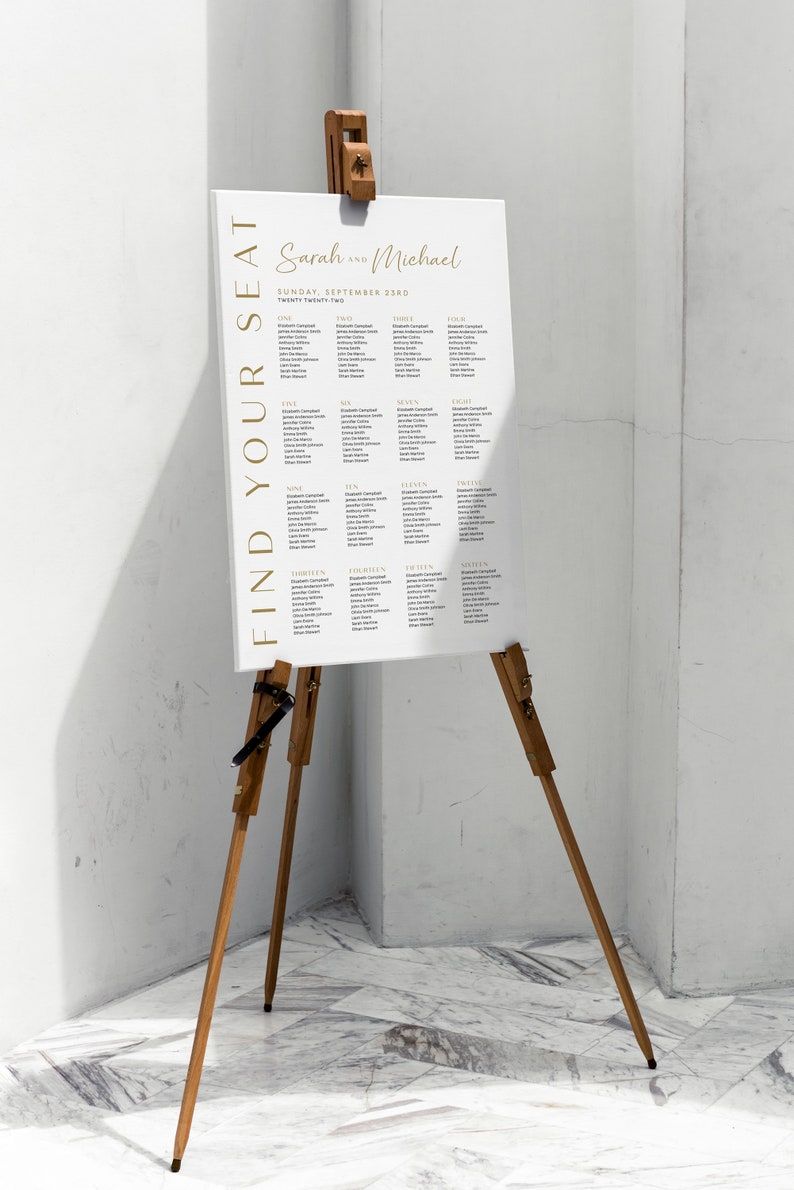 Seating Chart Gold Seating Chart Wedding Rust Gold Seating - Etsy throughout