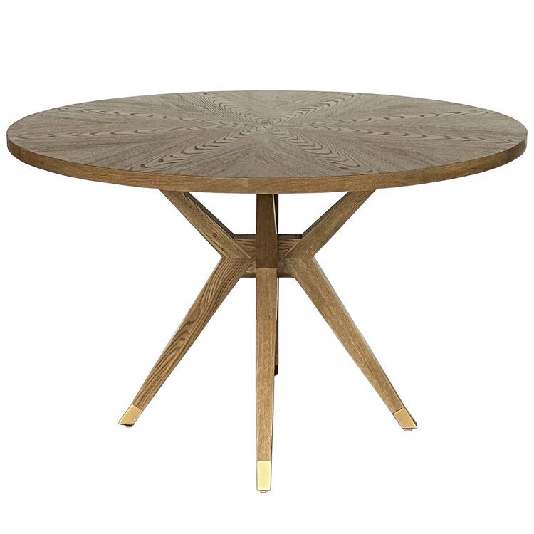 Solid Oak Natural Wood Round Dining Table - Hoolnn with The Enduring Appeal of Black Solid Wood Round Dining Tables