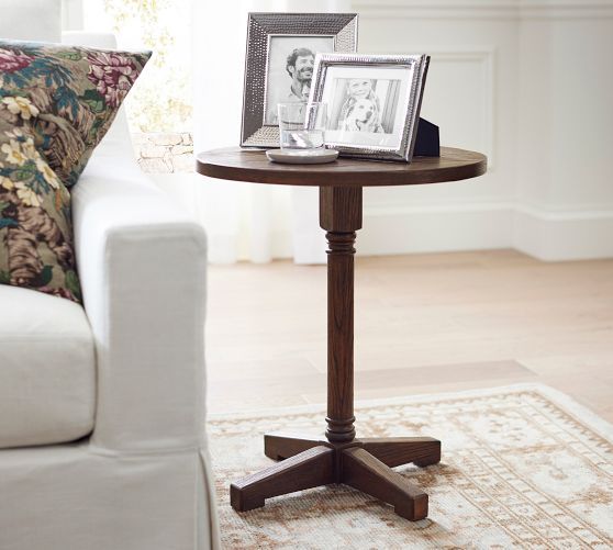 Stowe Round Side Table | Pottery Barn pertaining to Why Two is Better Exploring the Benefits of Side Table Duos