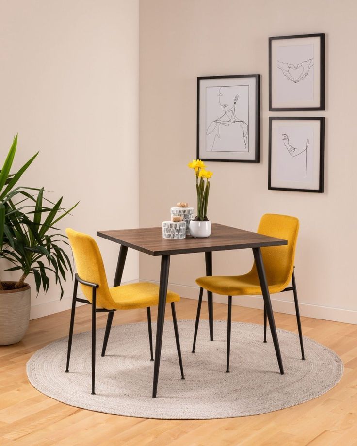 Structube Selena Square Dining Table In Walnut | Square Dining Tables ... with
