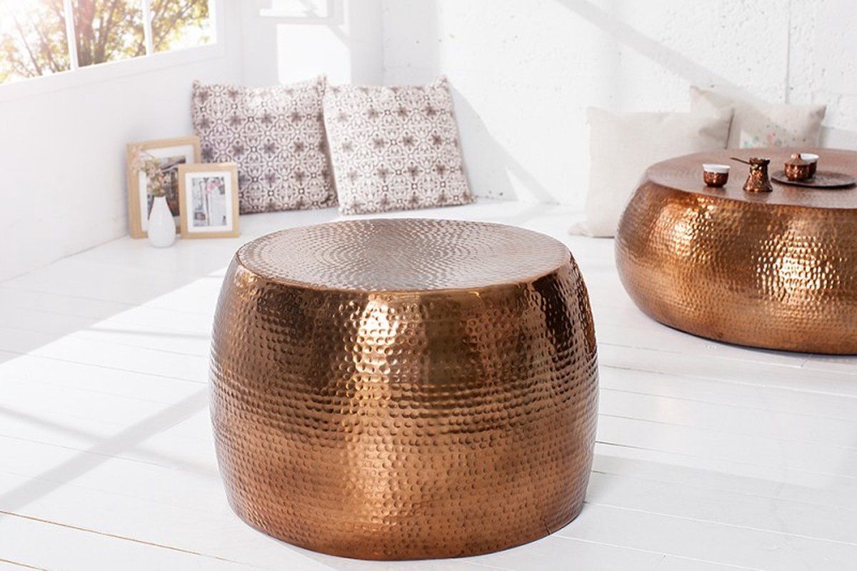 Table Basse Koper Martelé 60Cm - 37154 | Bol.com pertaining to