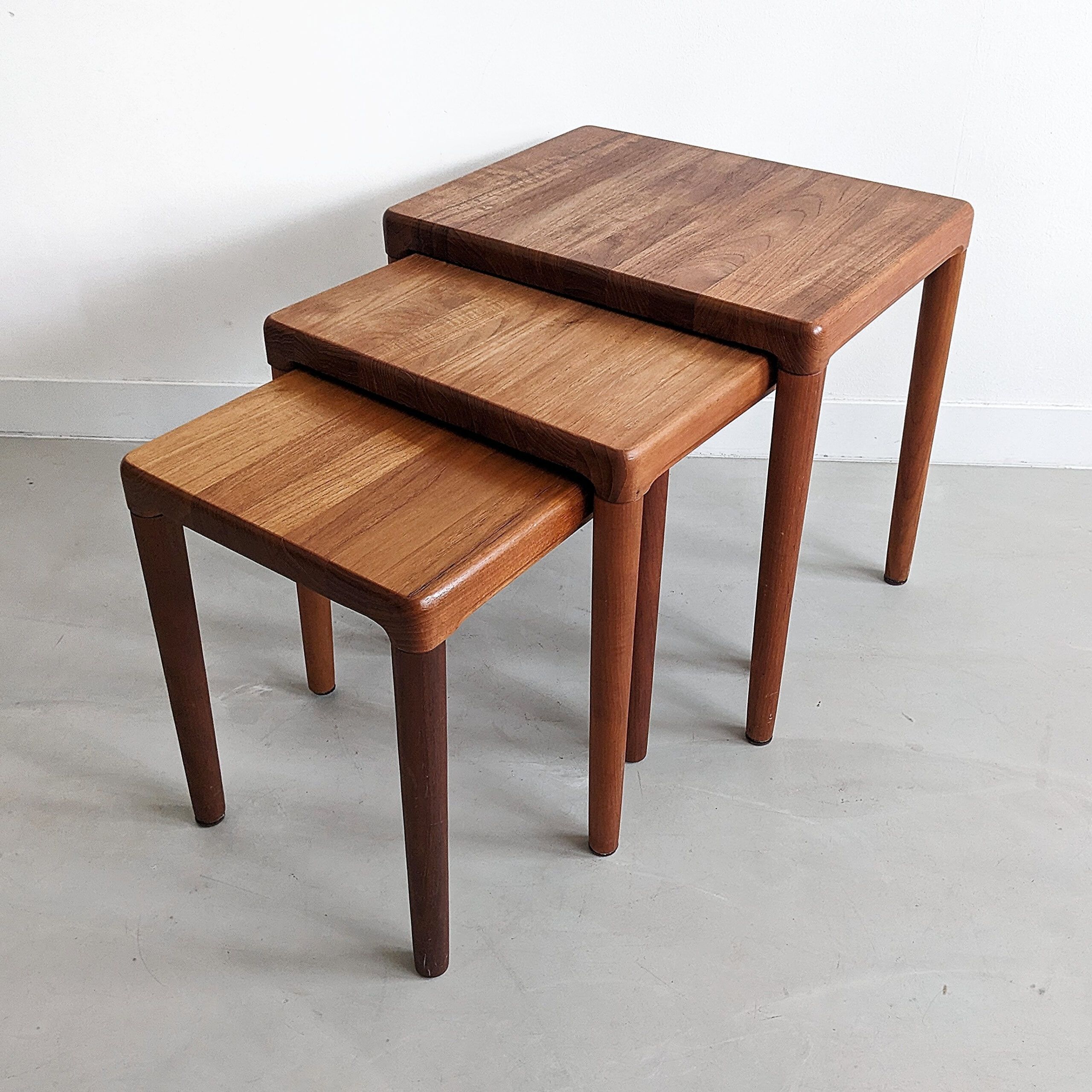 Teak Nesting Tables By Toften Møbelfabrikken, 1960'S | #288447 inside Living with Alea Teak Nesting Tables Practical Elegance Defined