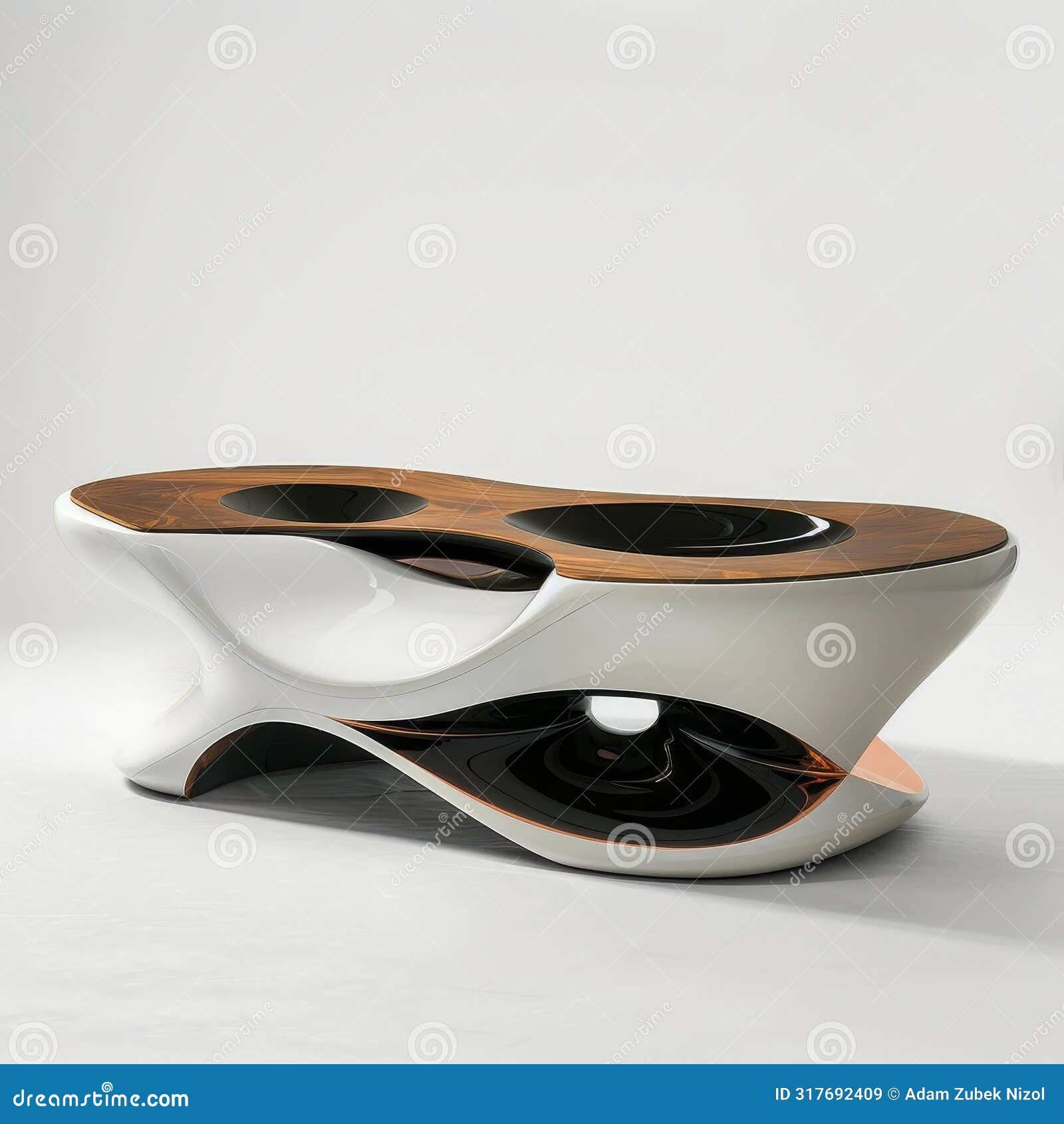 Unique Modern Coffee Table Design With Organic Shapes Stock ... inside The Seamless Integration of Form and Function in Modern Coffee Table Design