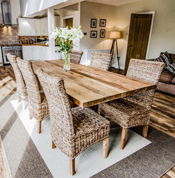 Unique Solid Reclaimed Wooden Dining Table With Solid Legs pertaining to Designing with a Highland Distressed White Solid Reclaimed Wood Dining Table