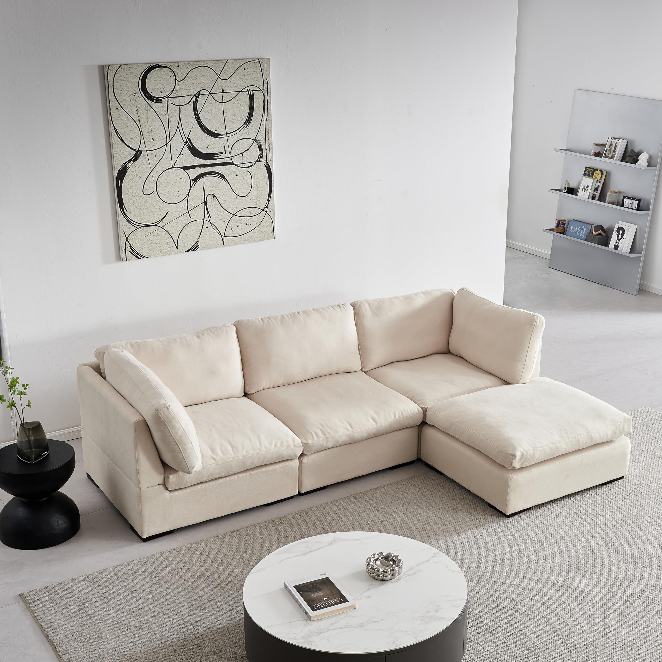 Verfur Free Combination Convertible Modular Sectional Sofa With Movable ... with regard to