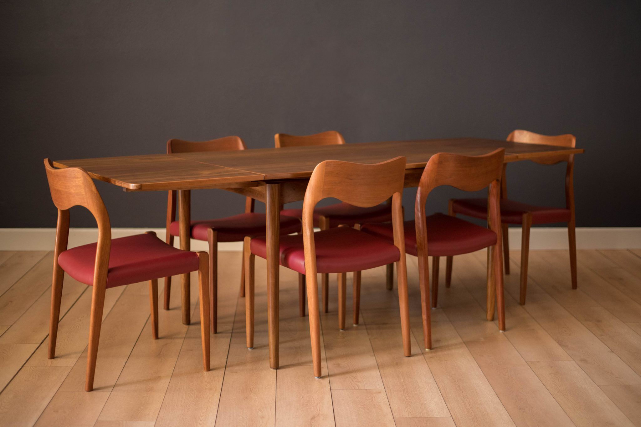 Vintage Danish Walnut Extendable Dining Table By Arne Hovmand-Olsen ... for From Intimate Dinners to Grand Gatherings The Versatility of Walnut Extendable Tables